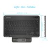 Arteck HB030B Universal Slim Portable Wireless Bluetooth 3.0 7-Colors Backlit Keyboard with Built in Rechargeable Battery, Black