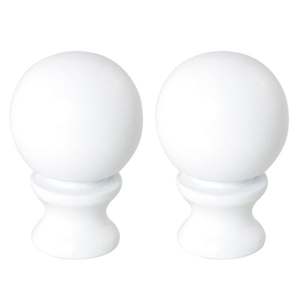 DGBRSM 2pcs 1-1/2 Inch Lamp Finial Oil Rubbed White Steel Ball Knob Lamp Shade Finial Lamp Shades Finials Cap Knob Lamp Decoration for Lamp Harp Holder