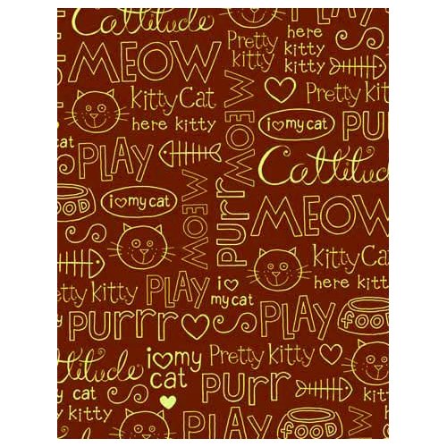 Cat Talk Rolled Gift Wrap"Catty Talk"