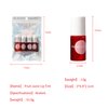 Bekoeen 4PCS Lip Tint Stain Set,Mini Liquid Water Tint,Korean Lip Gloss Moisturizing Natural,Long Lasting Waterproof,Multi-Use Lip and Cheek Tint