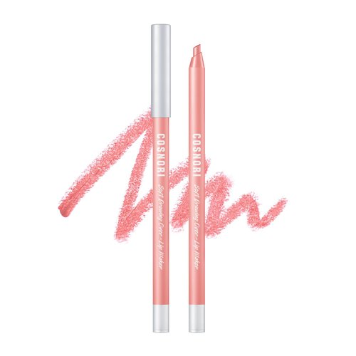 COSNORI Soft Drawing Overlip Maker - Long-Lasting Creamy Lip Liner, Easy-Blend, Multi-Use, Vegan Lip Pencil (02 DRY ROSE)