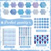 Cholemy 168 Pcs Winter Snowflake Party Favors Goodie Bags Stuffers Classroom Prizes Gifts Mini Notebook Pencil Stamp Sticker Stationery Set Christmas Winter Themed Birthday Party Favors