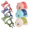 HawaStar Cute Swimming Turtle and Frog Bath Toys for Toddlers, Floating Wind-Up Water and Pool Toys for Kids (Pack of 6)