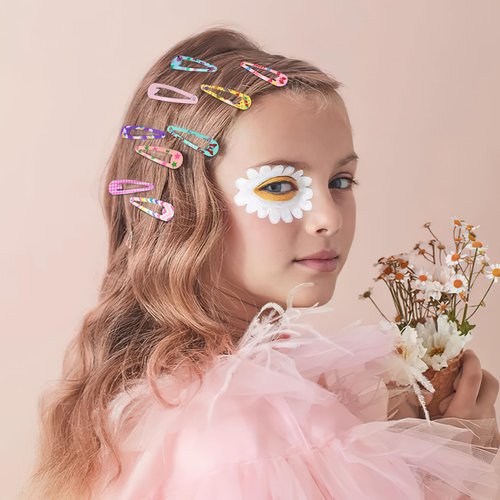 Hair Clips for Girls,130 Pcs No Slip Metal Snap, Barrettes for Kids Teens Women, Cute Candy Color Cartoon Design Hair Pins