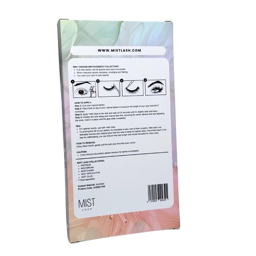 MISTGODDESS Va-Va-Voom Volumise 3D False Eyelashes, Fluffy Effect Curl, Cat Eye, Comfortable, Easy Application, Reusable Strip Lashes, Waterproof, 5 Pairs Pack by Mist Lash