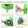 Farm Tractor Birthday Party Supplies 137 Pcs Tractor Balloon Garland Arch Kit Green Tractor with Farm Animal Cow Print Latex Balloons for Tractor Birthday Autumn Harvest Party Decoration