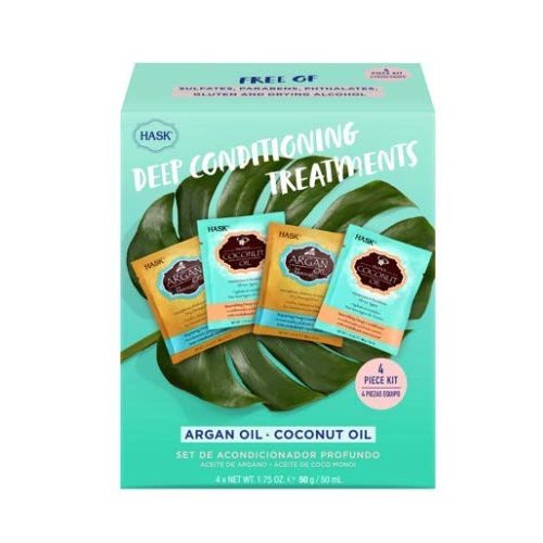 HASK Deep Conditioning Treatments Argan & Coconut Oil 4 Pack Set