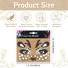 Cute Deer Face Stickers Christmas Reindeer Face Stickers Xmas Glitter Temporary Tattoos Animal Face Jewel Sticker Self-adhesive Face Art Stickers for Adult Sparkling Eye Face Tattoo Stickers for Xmas