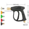 Sooprinse High Pressure Washer Gun,3000 PSI Max With 5 Color Quick Connect Nozzles M22-14 Pressure Washer Hose Connector 3.0 TIP