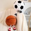 OUKEYI 11.8 "/30cm Basketball Plush Pillow, Soft Football Shaped Plush Pillow,Basketball/Football Plush Toy Sport Theme Plushie Soccer Stuffed Toys (Football)