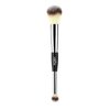 NMKL38 Double Ended Complexion Brush Face Concealer Powder Makeup Brush, Blending Liquid Foundation, Cream Cosmetics - Black Handle, Vegan Brush, Cruelty Free