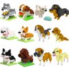 ENHANA 12 Packs Mini Animals Dog Building Blocks Sets Toys Party Favors for Kids,STEM Educational Brick Kits,Goodie Bags, Classroom Prizes, Birthday Valentines Easter Gifts for Kids Boys Girls