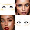 Uranian Temporary Face Tattoo Stickers Gold Freckles Stickers for Women Butterfly Transfer Metallic Tattoos Mixed Styles Waterproof Fake Tattoos for Face Makeup Carnival Festival Halloween (Set 2)