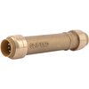 SharkBite 1/2 Inch Slip Coupling, Push to Connect Brass Plumbing Fitting, PEX Pipe, Copper, CPVC, PE-RT, HDPE, U3008LFA