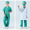 LISUNLI Doctor Costume for Kids Doctor Lab Coat for Kids Real Stethoscope, Halloween Doctor Lab Costumes for Kids 7-8 Years