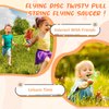 Sotiff 100 Sets Flying Disc Toys Twisty Pull String Flying Saucer Bulk Pull Helicopter Toy Twist Disc Flyer Saucers with Launcher Rings and Twist Sticks for Kids Party Favor Prizes, 4 Random Color