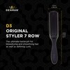 Jack Dean by Denman Curly Hair Brush D3 (All Black) 7 Row Styling Brush for Detangling, Separating, Shaping and Defining Curls - For Women and Men