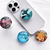 WUYULB Clear Crystal Glitter Expandible Collapsible Moblile Phone Grip Stand Holder for Smartphones and Tablets Cell Phone Accessory（Sunflower and Cow）