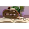 Leerburg 2 Handled Amish Leather Leash, 6' Long 3/4" Wide, Brown w/Stainless Steel Hardware