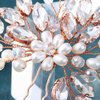 Unicra Bride Wedding Rhinestone Hair Pins Crystal Bridal Hair Pieces Wedding Hair Accessories for Women and Girls (Rose Gold)