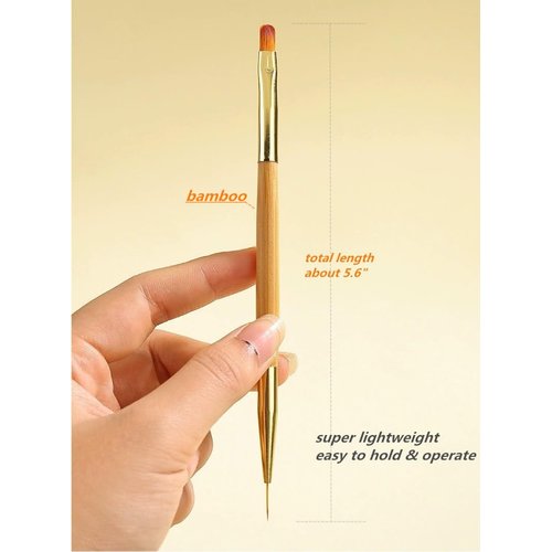 KLDKUST 5PCS Dotting Pens and 3PCS Nail Painting Brushes, Double Ended Nail Brushes and Dotting Tool Kit, Nail Art Design Tools