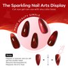 modelones Red Gel Nail Polish Set - 6 Colors Ruby Sparks Collection Popular Glitter Gel Polish Cat Eye Magnetic Gel Burgundy Red Sparkle Bloody Christmas Nail Gel Polish Kit Art DIY Salon Gift