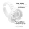 300 PCS Glue Rings for Eyelash Extension,Heart Glue Rings for Lash Eyelash Extension Supplies, Lash Glue Rings Smart Glue Cups Eyelash Glue Holder, Blossom Glue Ring Fan Fanning Glue Cups, White