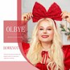 Olbye Christmas Headbands Red Bow Hairbands Xmas Hair Hoop Big Bowknot Headband Holiday Headpiece Cosplay Party Props Christmas Costume Accessories for Women (A-Red)