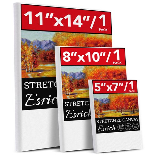 3 Pack Canvas for Painting11x14, 5x7, 8x10, for Oil & Acrylic Paint