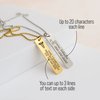Medical Alert Necklace personalized for men & women, Custom Stainless Steel Engraved ID emergency awareness prescription unisex jewelry for diabetes, allergy, epilepsy & conditions (Vertical Bar)