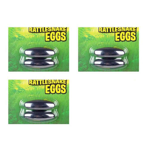 Curious Minds Busy Bags 3 Sets (6 Magnets) Magnetic Rattlesnake Egg Buzz Noise-Making Toy - Singing Clanking Strong Magnet Noisemaker - Novelty Toy - Science Party Favors