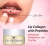 Lip Collagen Peptides Complex & Sleeping Collagen Lip Mask Overnight for Fuller & Youthful Lips - 20g | Lip Plumping Mask with Vitamin E, Coconut & Beeswax - Hydrating Lip Care & Barrier Strengthener