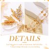Kilshye Leaf Bride Wedding Hair Clips Gold Crystal Fairy Hair Barrettes Rhinestone Bridal Hair Accessories for Women and Girls
