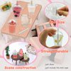 Mini Transparent Dollhouse Cups Mini Coffee Cups Miniature Ice Cream Cups for Keychain DIY Crafts and Doll Accessories Toys (26PCS)