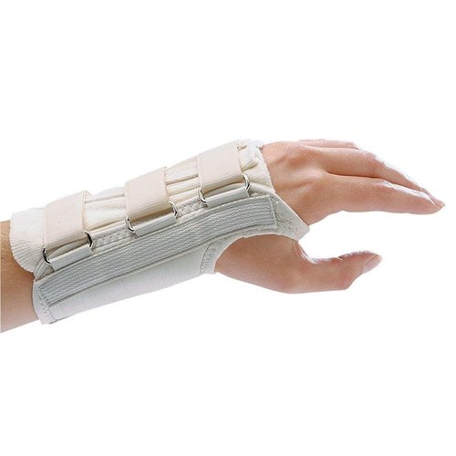 Rolyan D-Ring Wrist and Thumb Spica Splint, Wrist Brace for Carpal Tunnel, Wrist Brace for Tendonitis, Thumb Stabilizer for CMC & MC Joints, Wrist Splint, Thumb Brace, Wrist Spica, Right Hand, Small