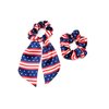 Patriotic Turban Headband Hair Scrunchies American USA Flag Headwear Hair Bands Tie JHN62 (Set-F2)