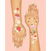 xo, Fetti Strawberry Party Temporary Tattoos - 60 Styles | Dessert Birthday Party Decorations, Berry Sweet Cute Accessory, Garden Tea Baby Shower Theme Favor, Summer Home Activity, Easter Basket