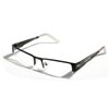 Men Rectangular Half Rimless Metal Reader Reading Glasses Sophisticate look (1 Silver 1 Black, 1.25)