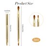2 Pack Retractable Lip Brush for Lipstick Lip Gloss Double-Ended Lip Makeup Brushes with Cap Lipstick Brush Applicator Travel