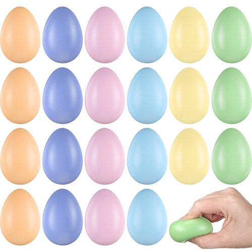 Silipull 36 Pcs Soft Squeeze Easter Eggs Slow Rising Easter Basket Stuffers Stress Relief Gifts Toys for Party Favors Easter Boys Girls Classroom Prize Supplies