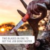 OUTDOOR EDGE SwingBlaze - Two Blades in One, Rotating Skinning and Gutting Fixed Blade Hunting Knife - Includes Nylon Sheath (Orange)