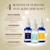 PURSONIC Anti Aging Skin Care Set of 3 - Hyaluronic Acid Serum, Retinol Serum & Vitamin C Face Serum for Women — Nourishing Hydrating Serum for Face, Smoothed Wrinkles, Dryness, Fine Lines