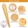 durony 5 Pieces Inflatable Baseball Set Including 2 Piece 31.5 Inch Baseball Bat Inflates 3 Piece 5.5 Inch Beach Baseball Sports Baseball Party Favors for Birthday Party Pool Beach Fun Sports Game