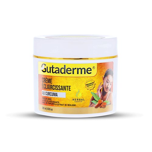Gutaderme Turmeric Skin Brightening Face Cream Provides Skin Brighten, Smoothen, Soft & Clean (Pack of 1, 300 ml)