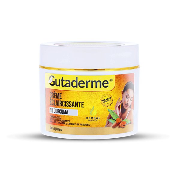 Gutaderme Turmeric Skin Brightening Face Cream Provides Skin Brighten, Smoothen, Soft & Clean (Pack of 1, 300 ml)