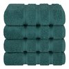 American Soft Linen Luxury Hand Towels for Bathroom, 100% Cotton Turkish 4 Piece Hand Towel Set, 600 GSM Hand Face Towels for Kitchen, Teal Hand Towels