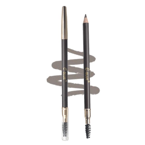GLORAY Dual-Ended Microblading Eyebrow Pencil | Japanese Formula & Technology | Waterproof Brow Definer | Brow Pencil & Spoolie Combo | All Skin Types Grey Brown 1.8g