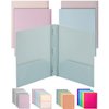 Mr. Pen- Plastic Folders with Pockets and Prong, 5 Pack, Muted Pastel Colors, Pocket Folders, File Fasteners, 2 Folder, Two
