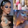 Body Glitter Roll on Festival Glitter Gel Makeup for Hair Face and Body Color Changing Glitter Gel Rave Party Makeup 25ml Sliver
