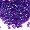 1500 Pieces SS16 4mm Flatback Rhinestones AB Clear Round Gems Crystals for Nail Art DIY Crafts Clothes Shoes Bags （Transparent Dark Purple AB）